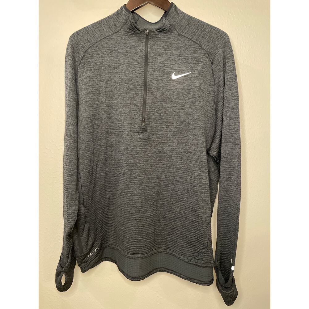 Nike Men’s Dri-Fit Element Reflective 1/2 Zip Dark Grey Pullover Size XXL